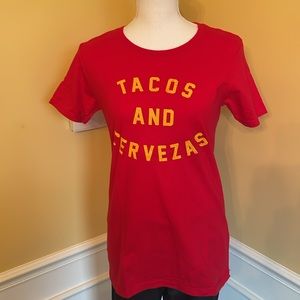 Tacos and Cervezas Ladies T-shirt